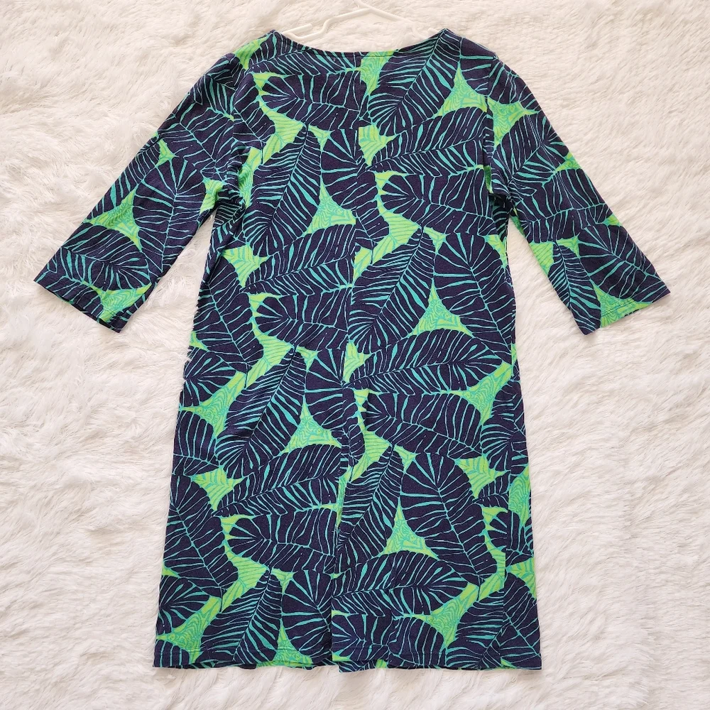 Lilly‎ Pulitzer Girls Green Carol Shift Dress Under the Palms Print